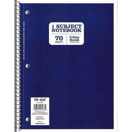 Pen+gear 70ct Blue Wirebound Notebook CR