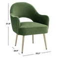 thumbnail image 3 of SAFAVIEH Dublyn Mordern Style Upholstered Side Chairs, Green, 3 of 12