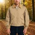thumbnail image 2 of Men's Winter Fleece Lined Bomber Jacket - Corduroy-Cotton Blend Sherpa Collar Zip Up Outerwear with Elastic Cuffs & Multi-Pockets, 2 of 6