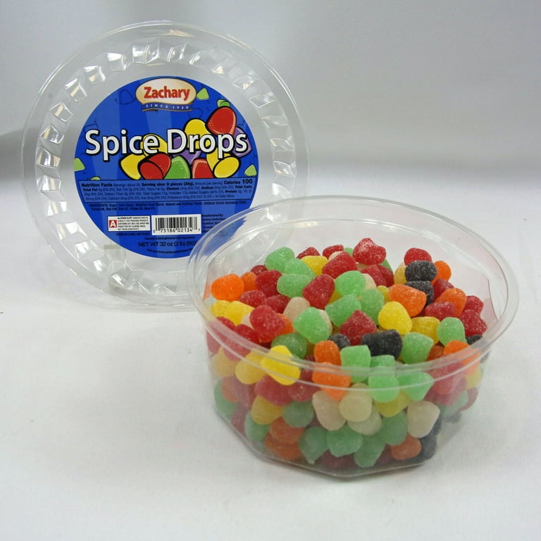 あめ Zachary Spice Drops 32 oz Tub Jelly Candy with Licorice, Cinnamon