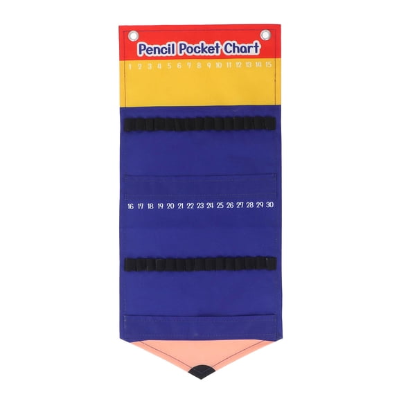 Suodoka Classroom Pencil Pocket Chart – Hanging Pencil Dispenser, 10‑Slot Polyester Organizer for Teachers, Kids & Offices