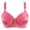 Hot Pink, variant on Utoimkio Wireless Bras for Women No Underwire Lace Push Up Bras for Women Full Coverage Comfort Breathable Everyday Bras