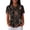 Black, variant on Halloween Button Down Shirts for Women Funny Magic Witch Print Collared Waffle Casual Blouses Costume Holiday Shirts Black S