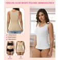 thumbnail image 5 of MANIFIQUE 2 Packs Women Tummy Control Shapewear Lace Tank Tops Seamless Compression Tops Slimming Body Shaper Camisole, 5 of 8