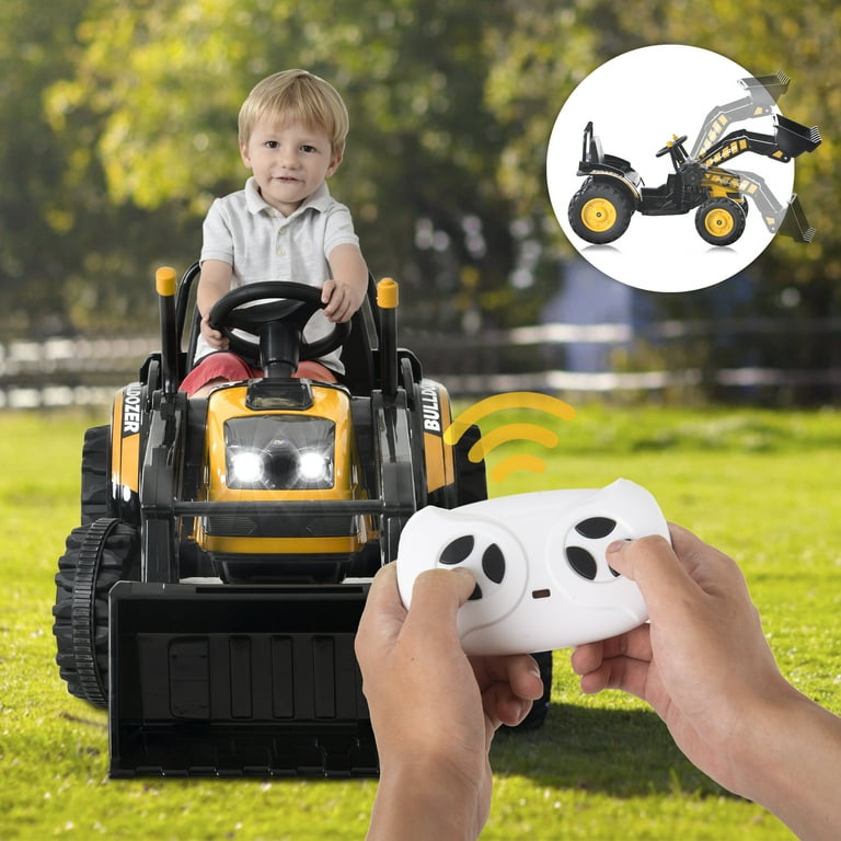 Toddler ride cheap on bulldozer