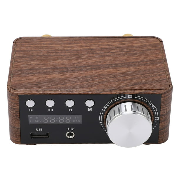 Amplificador de audio digital pequeño con reproductor de tarjetas de memoria, estéreo HIFI, USB, Bluetooth 5.0, 50 W x 2