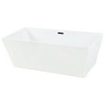 thumbnail image 6 of Aqua Eden VTSQ673224 67 in. Freestanding Square Acrylic Tub with Drain, White, 6 of 7
