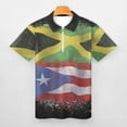 thumbnail image 3 of Puerto Rican Jamaican Love Jamarican Men Zipper T-shirt Summer Casual Short Sleeve T-shirt Top, 3 of 7