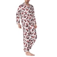 thumbnail image 2 of Picia Cute Chickens Pattern Men’s Long-Sleeve Sleepwear Set - Soft 2-Piece Loungewear with Pockets, Comfy PJs for Relaxing Nights-X-Large, 2 of 7