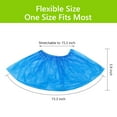 thumbnail image 5 of Tripumer 200 Pack Shoe Covers Disposable Hygienic Boot Recyclable Shoe Booties Covers CPE Covers Premium Waterproof Slip Resistant Blue, 5 of 5