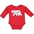 thumbnail image 3 of Inktastic Montana White Bear Silhouette Boys or Girls Long Sleeve Baby Bodysuit, 3 of 5