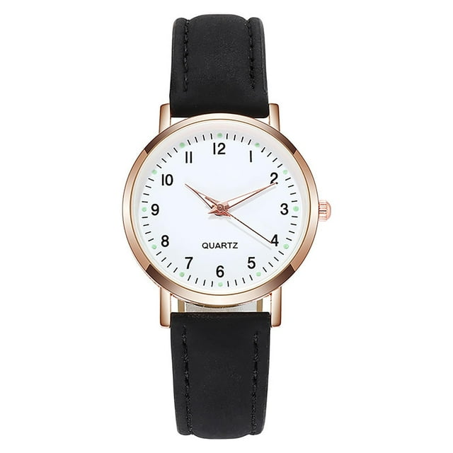 Xihbxyly Reloj Digital de Cuarzo, Estilo Vintage, Esfera Redonda, Números Arábigos Fáciles de Leer, Correa de Piel Flexible, Ideal para Uso Diario, Accesorio Unisex.