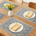 thumbnail image 2 of Unique Bargains Set of 6 Washable Plastic Placemats for Dining Table Decor Gray, 2 of 6