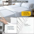 thumbnail image 4 of Real 800 Thread Count, 100% Egyptian Cotton [Split Queen - 5 PC Size, Sage Color] Fit upto 15" Deep Pocket, 4 of 8
