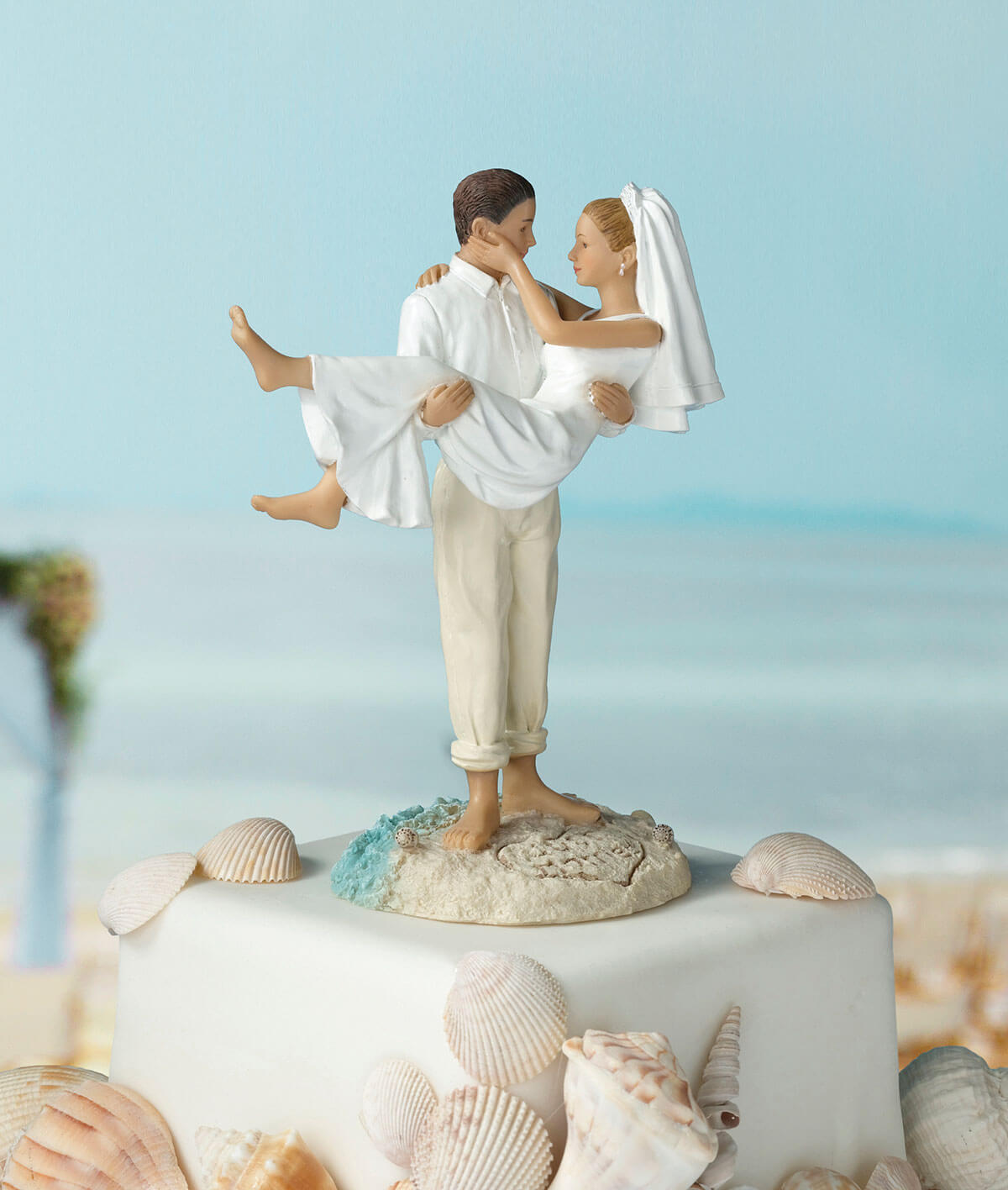 Beach Wedding Cake Toppers Bride And Groom