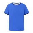 thumbnail image 4 of NAFUU Boys T-Shirts Solid Color Short Sleeve T Shirt Casual Summer Round Neck Fashion Top Daily Wear Blouses For Boys Sizes 9-10 Years, 4 of 4
