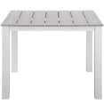 thumbnail image 2 of Modway Maine Table à Manger de Patio en Aluminium de 39,5 Po, Blanc/gris Pâle, 2 of 3