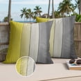 thumbnail image 3 of Yellow Gray Ombre Outdoor Pillow Covers 24x24 Set of 2, Waterproof Patio Throw Pillowcase Protectors, Vintage Country Wooden Square Decorative Pillow Shams Cushion Covers for Seat Bed Couch Sofa, 3 of 8