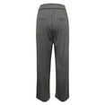 thumbnail image 4 of Hpapadks Pants for Women Straight Leg Button Down Solid Slacks Dress Pant with Pockets Womens Slacks Dark Gray L, 4 of 5