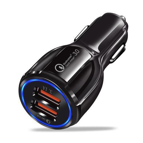 Blackloud Car Charger Quickcharge 3 0 30w Adapter Usb Fast Charge Port 1 Qc 3 0 Port 2 Smart Power 3 1a Samsung Android Galaxy S9 Ipad Surface Pro Lg Apple Walmart Com Walmart Com