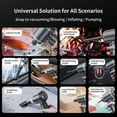 thumbnail image 2 of Car Vacuum Portable Cordless Mini Vacuum Cleaner Compressed Air Duster&Air Blower&Pump Hand Held Vacuum Silver Gray, 2 of 6