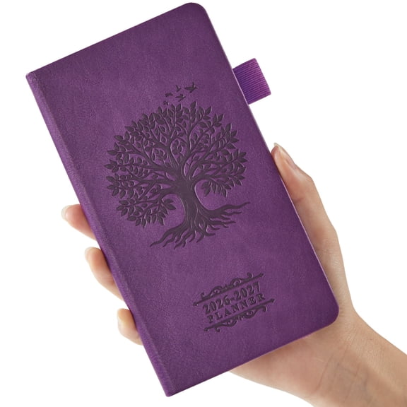 NIRMIRO 2026-2027 Academic Pocket Planner, July 2026 to June 2027 A6 Weekly & Monthly Planner with Month Tabs, Tree of Life Embossed Cover, 3.8"x7" Agenda Book for Students & Teachers