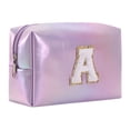 thumbnail image 1 of Neceser de maquillaje bordado en PU - Gran capacidad, asa portátil, compartimentos múltiples - para viajes/almacenamiento de cosméticos, 1 of 2