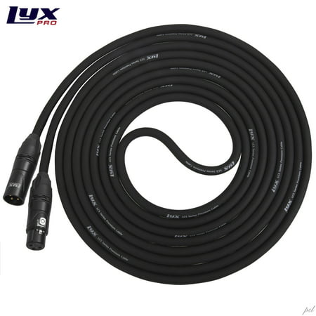 LyxPro Quad Series 30 ft XLR 4-Conductor Star Quad Balanced Microphone Cable for High End Quality and Sound Clarity, Extreme Low Noise,