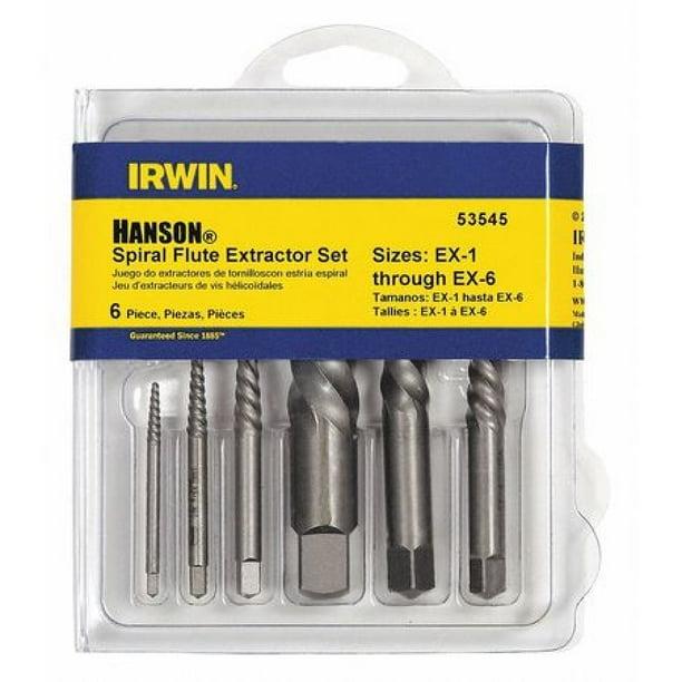 Irwin 53545 Hanson 534/524 Series 16 6Piece Spiral Flute Screw