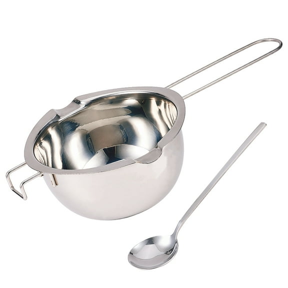 Bakeware Kits with 201 Stainless Steel Double Boiler Pot for Melting Chocolate Candy Butter Cheese and Stainless Steel Spoons Long Handle Soup Spoons Stainless Steel Color 280x157x68mm
