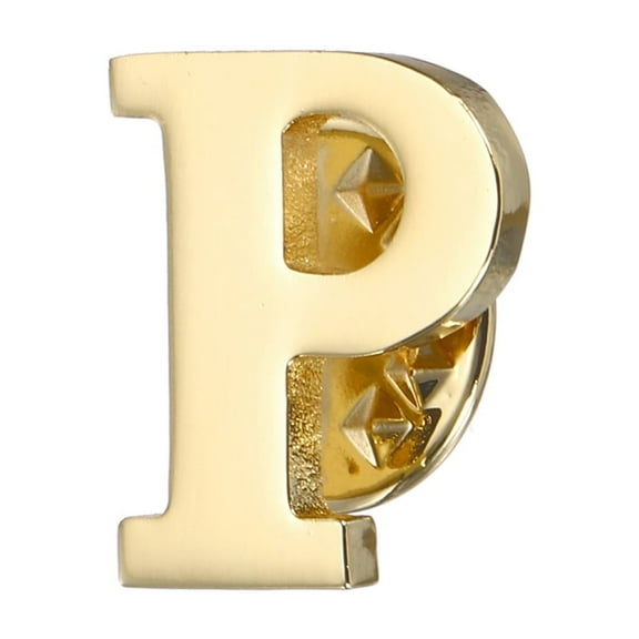 Uxcell Letter Lapel Pins, Initial Alphabet Letter P Collar Pins Brooch for Women Men Shirt Dress Suits, Gold Tone