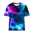 thumbnail image 3 of Fesfesfes Blouse for Women's Fashion Printed Short Sleeves Blouse Round Neck Casual Tops Womens Shirts M(US:6), 3 of 3