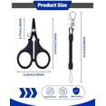 thumbnail image 2 of 3 PCS Fishing Scissors, Stainless Steel Fishing Line Cutter &braided Line Cutter, Cutters with Titanium Coating-Fishing with Hook and Retractable Coil Lanyards Fishing Accessories (Black), 2 of 5