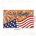 thumbnail image 3 of Chmadoxn 4th of July Patriotic Welcome Doormat, Faux Coir Heavy Duty Dirt Trapping Front Door Mat, Non-Slip Indoor Outdoor Entryway Rug for Independence Day Decor, 3 of 7