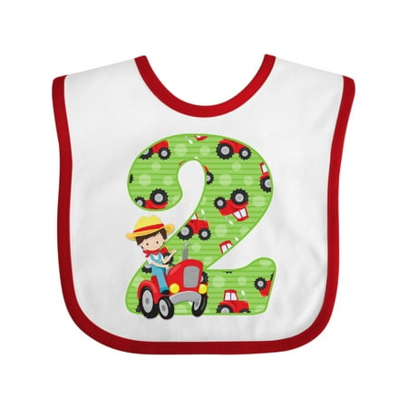 

Inktastic Tractor Boy 2nd Birthday Gift Baby Boy Bib