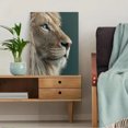 thumbnail image 5 of Blue Eyed Wild Lion Canvas Wall Art, Wildlife Portrait Print, Modern Home Wall Decor, 5 of 8