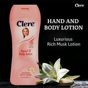 Clere Hand & Body Lotion Luxurious Rich Musk with Vitamin E+A 13.5 Oz