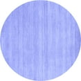 thumbnail image 1 of Ahgly Company Indoor Round Solid Blue Modern Area Rugs, 3' Round, 1 of 4