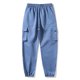 thumbnail image 5 of Pantalones largos estilo cargo para hombre, informales, holgados, con bolsillos y cordón, para ejercicio al aire libre, de poliéster., 5 of 9