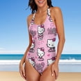 thumbnail image 3 of Hello Kitty Women's One Piece Swimsuit Athletic Training Swimwear Bathing Suit, 3 of 7