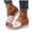 White, variant on Slip On Wedge Sandals for Women Open Toe Backless Platform Mules Comfortable Espadrilles Beach Slides Pink Size 7
