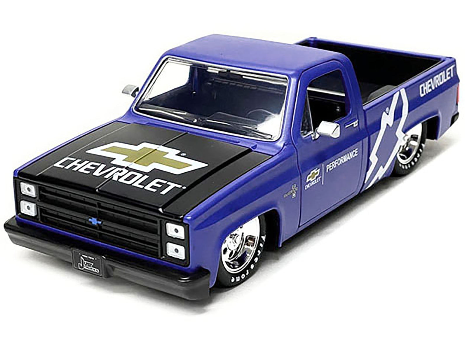1985 Chevrolet C10 Truck Matt Blue w/Black Hood 