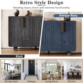 thumbnail image 6 of EUROCO 54" Buffet Cabinet Sideboard with Storage,Retro Accent Table with Adjustable Shelves for Kitchen,Living Room,Entryway,Black, 6 of 7