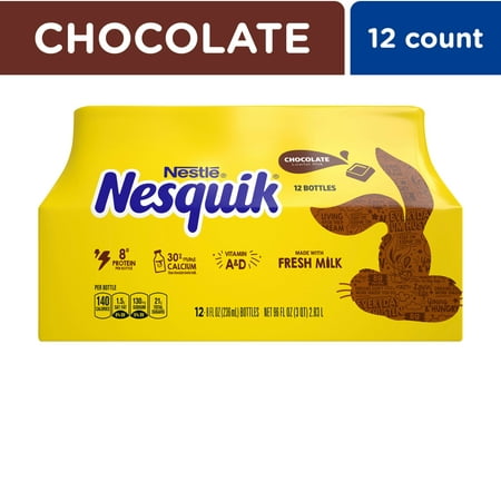 Nestle Nesquik Chocolate Lowfat Milk Ready to Drink, 96 fl oz, Bottle