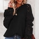 thumbnail image 2 of Suéter de punto para mujer, elegante jersey de cuello redondo, manga larga, jersey de punto grueso, otoño invierno, tops lisos, tops S-XXL, 2 of 5
