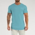 thumbnail image 2 of T Shirts for Man Men's Breathable Ice Silk Top Short Sleeve Slim Fit Fashion Summer Round Neck Short Sleeve Mens t Shirts Size:XL, 2 of 3