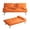 Orange-new, variant on Faux Leather Convertible Folding Futon Sofa Bed with Adjustable Backrest, Movable Armrests, and Cup Holders for Living Room and Small Spaces