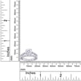 thumbnail image 5 of AFFY 7.5MM Round Moissanite Diamond Wedding Bridal Ring Set for Women 14K White Gold over Silver-4, 5 of 7