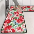 thumbnail image 2 of Kitchen Rugs Sets Of 2,Pioneer Flower Floral Print Pattern Anti Fatigue Kitchen Mat Rugs Non Slip Washable,Decorative Kitchen Floor Mats for Kitchen,Sink,Laundry,17"x47"+17"x47", 2 of 5
