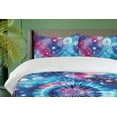 thumbnail image 2 of Ambesonne Psychedelic Duvet Cover Set, Esoteric Celestial Art, Twin, Aqua Magenta Dark Violet, 2 of 4